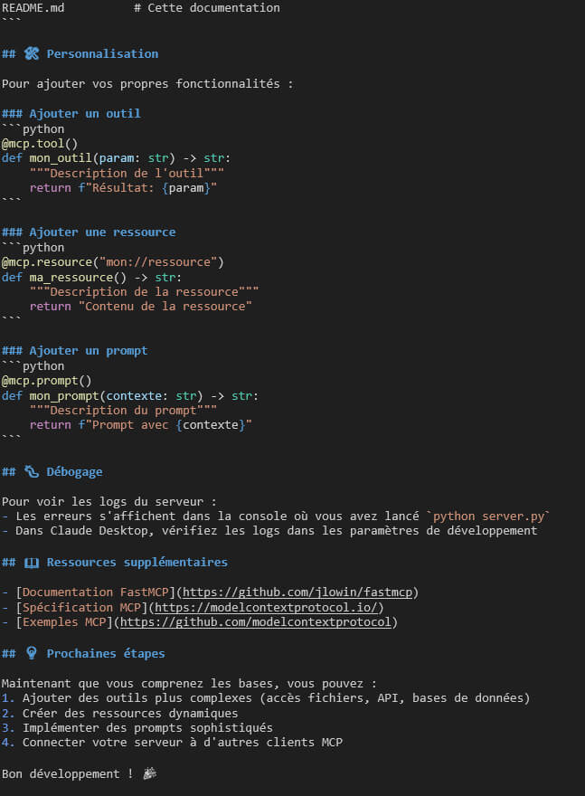 Mettre en place un serveur MCP local