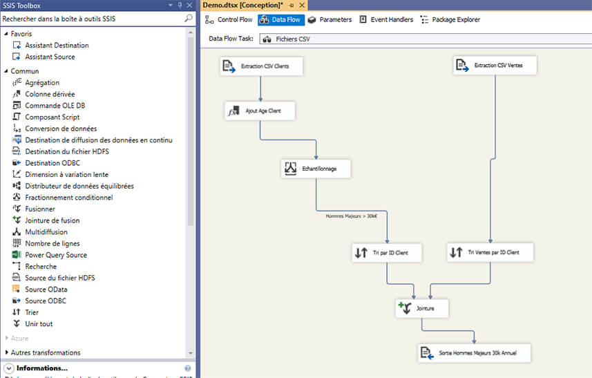 Découverte des fonctionnalités de Microsoft SSIS