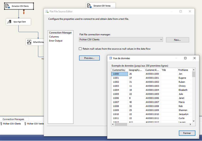 Découverte des fonctionnalités de Microsoft SSIS