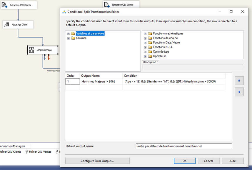 Découverte des fonctionnalités de Microsoft SSIS