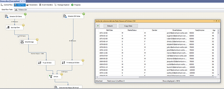 Découverte des fonctionnalités de Microsoft SSIS