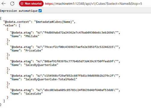 Utilisation des APIs dans Planning Analytics