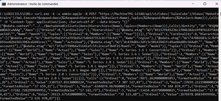 Utilisation des APIs dans Planning Analytics