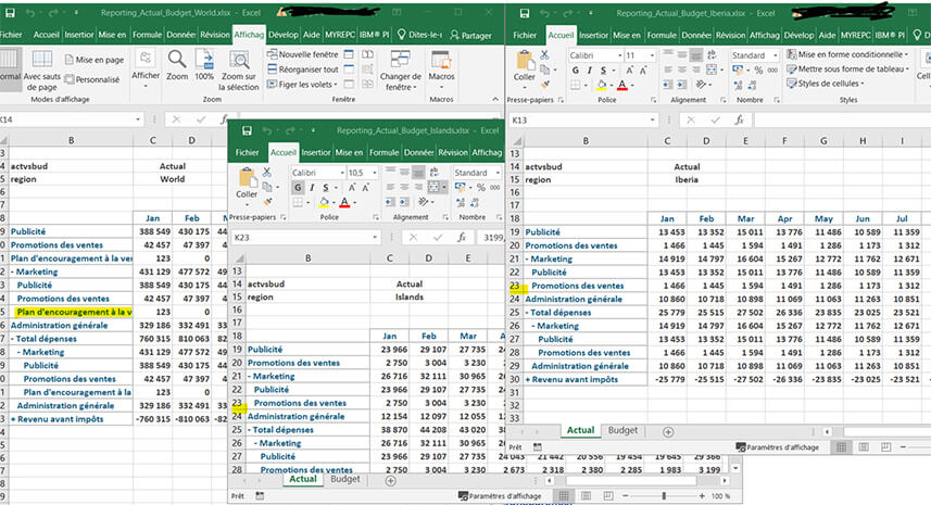 Générer un book de reporting dans Planning Analytics