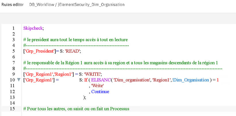 Planning Analytics - Sécurités et habilitations