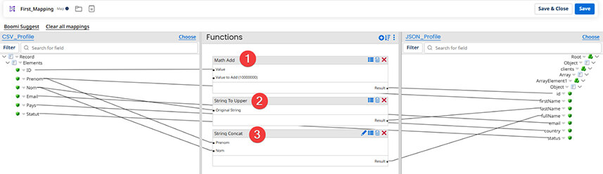 Créer votre premier processus Boomi
