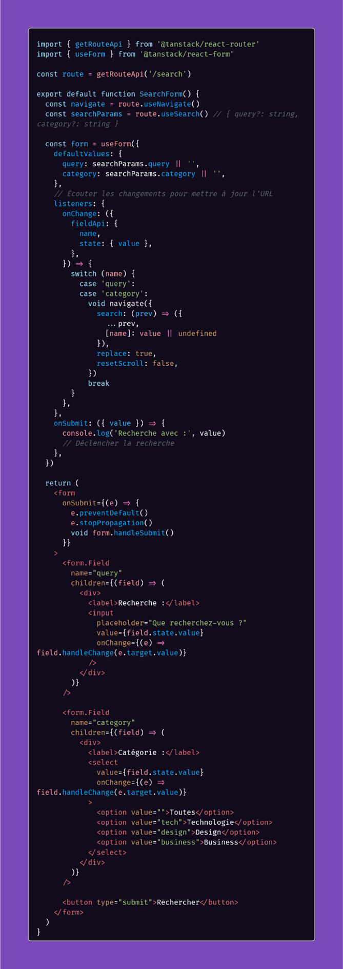 Mettre en place des formulaires avancés avec Tanstack Form